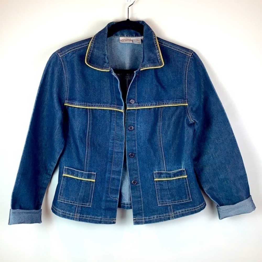 Vintage Y2K Newport News Jeanology Collection Denim Jean Jacket - Picture 2 of 8